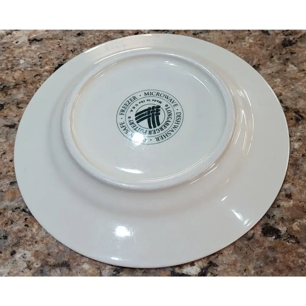 Longaberger Woven Traditions Classic Green Bread and Butter Plate 7 1/4
